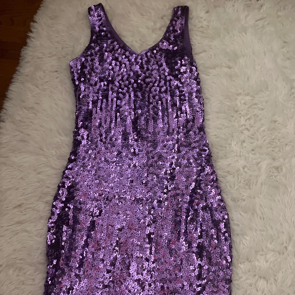 Purple sequence dress